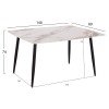 ΤΡΑΠΕΖΙ RAVEN HM18149.04 ΚΕΡΑΜΙΚΟ TOP ΜΕ ΟΨΗ ΛΕΥΚΟ/ΚΑΦΕ ΜΑΡΜΑΡΟ 140x80x74Υεκ.