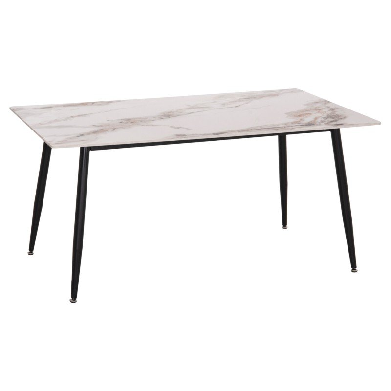ΤΡΑΠΕΖΙ RAVEN HM18150.04 ΚΕΡΑΜΙΚΟ TOP ΜΕ ΟΨΗ ΛΕΥΚΟ/ΚΑΦΕ ΜΑΡΜΑΡΟ 160x80x74Υεκ.