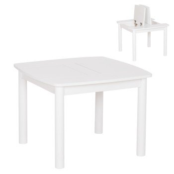 ΤΡΑΠΕΖΑΚΙ ΠΑΙΔΙΚΟ ΜΕ ΑΠΟΘ.ΧΩΡΟΥΣ RICKI HM18339.03 MDF & ΣΥΜΗΔΑ ΣΕ ΛΕΥΚΟ 65x65x47Υεκ