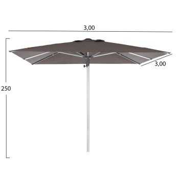 ΟΜΠΡΕΛΑ ΕΠΑΓΓΕΛΜΑΤΙΚΗ GLADELL 3X3m HM6604.01 ΓΚΡΙ ΠΑΝΙ-ΑΝΟΔΙΩΜΕΝΟ ΑΛΟΥΜΙΝΙΟ