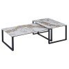 ΤΡΑΠΕΖΙ ΣΑΛΟΝΙΟΥ 2ΤΜΧ TERREN HM18365.01 ΜΕΤΑΛΛΟ--SINTERED STONE PANDORA 120x70x45Υεκ