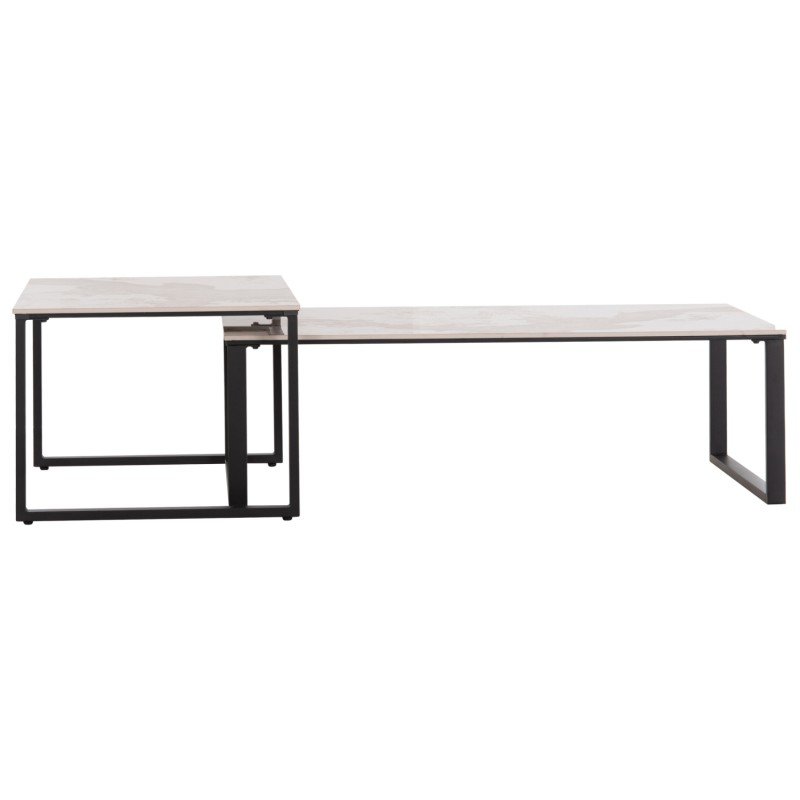 ΤΡΑΠΕΖΙ ΣΑΛΟΝΙΟΥ 2ΤΜΧ TERREN HM18365.01 ΜΕΤΑΛΛΟ--SINTERED STONE PANDORA 120x70x45Υεκ