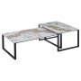 ΤΡΑΠΕΖΙ ΣΑΛΟΝΙΟΥ 2ΤΜΧ TERREN HM18365.01 ΜΕΤΑΛΛΟ--SINTERED STONE PANDORA 120x70x45Υεκ