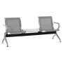 ΚΑΘΙΣΜΑ ΑΝΑΜΟΝΗΣ Τ.ΑΕΡΟΔΡΟΜΙΟΥ 2ΘΕΣΙΟ+ΤΡΑΠΕΖΙ AVIATOR HM18402 ΜΕΤΑΛΛΟ MESH ΓΚΡΙ 170x55x76Υεκ