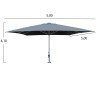 ΕΠΑΓΓΕΛΜΑΤΙΚΗ ΟΜΠΡΕΛΑ ΑΛΟΥΜΙΝΙΟΥ 5x5m POLLIN HM6606.01 ΑΚΡΥΛΙΚΟ ΠΑΝΙ ΓΚΡΙ