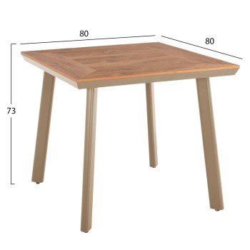 ΤΡΑΠΕΖΙ ΑΛΟΥΜΙΝΙΟΥ ΤΕΤΡΑΓΩΝΟ TABER HM5563.04 ΚΑΠΟΥΤΣΙΝΟ-ΕΠΙΦΑΝΕΙΑ POLYWOOD 80x80x73Υ ΤΡΑΠΕΖΙ ΑΛΟΥΜΙΝΙΟΥ ΤΕΤΡΑΓΩΝΟ TABER HM5563.04 ΚΑΠΟΥΤΣΙΝΟ-ΕΠΙΦΑΝΕΙΑ POLYWOOD 80x80x73Υ