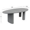 ΤΡΑΠΕΖΙ ΤΡΑΠΕΖΑΡΙΑΣ FIBER CEMENT ΟΒΑΛ VOLPE HM6599.01 ΓΚΡΙ 240x106x75Υεκ
