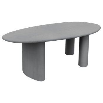 ΤΡΑΠΕΖΙ ΤΡΑΠΕΖΑΡΙΑΣ FIBER CEMENT ΟΒΑΛ VOLPE HM6599.01 ΓΚΡΙ 240x106x75Υεκ