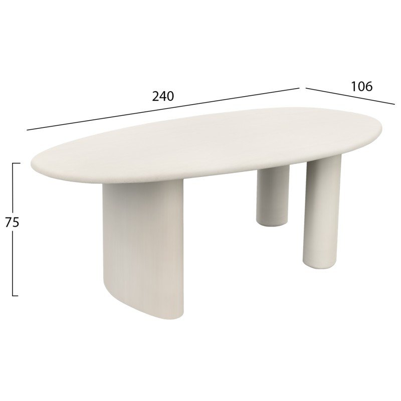 ΤΡΑΠΕΖΙ ΤΡΑΠΕΖΑΡΙΑΣ FIBER CEMENT ΟΒΑΛ VOLPE HM6599.02 ΜΠΕΖ 240x106x75Υεκ ΤΡΑΠΕΖΙ ΤΡΑΠΕΖΑΡΙΑΣ FIBER CEMENT ΟΒΑΛ VOLPE HM6599.02 ΜΠΕΖ 240x106x75Υεκ