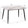 ΤΡΑΠΕΖΙ RAVEN HM9854.04 ΚΕΡΑΜΙΚΟ TOP ΜΕ ΟΨΗ ΜΑΡΜΑΡΟΥ τ.CALACATTA 120x70x73Υεκ.