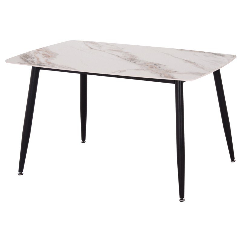 ΤΡΑΠΕΖΙ RAVEN HM9854.04 ΚΕΡΑΜΙΚΟ TOP ΜΕ ΟΨΗ ΜΑΡΜΑΡΟΥ τ.CALACATTA 120x70x73Υεκ.
