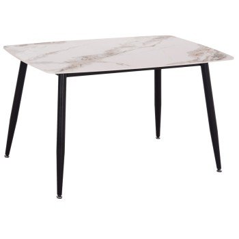 ΤΡΑΠΕΖΙ RAVEN HM9854.04 ΚΕΡΑΜΙΚΟ TOP ΜΕ ΟΨΗ ΜΑΡΜΑΡΟΥ τ.CALACATTA 120x70x73Υεκ.