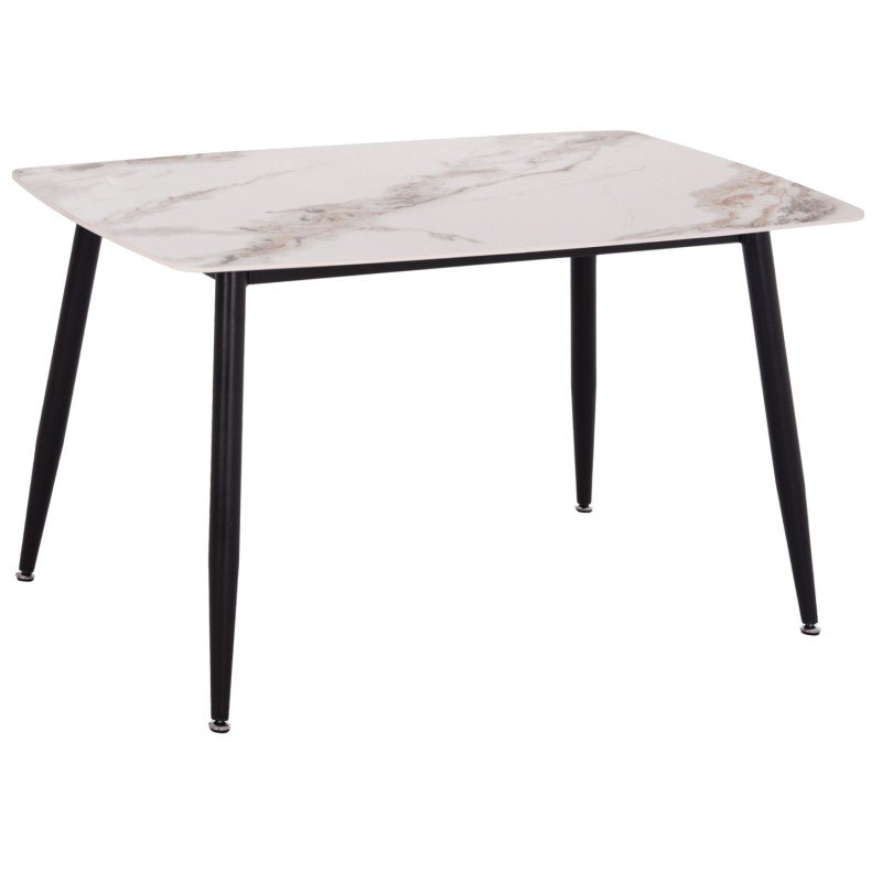 ΤΡΑΠΕΖΙ RAVEN HM9854.04 ΚΕΡΑΜΙΚΟ TOP ΜΕ ΟΨΗ ΜΑΡΜΑΡΟΥ τ.CALACATTA 120x70x73Υεκ.