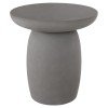 ΤΡΑΠΕΖΙ ΒΟΗΘΗΤΙΚΟ FIBER CEMENT ΣΤΡΟΓΓΥΛΟ HIKARI HM6593.01 ΓΚΡΙ Φ46x48Υεκ.