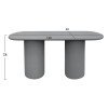 ΚΟΝΣΟΛΑ KENJI FIBER CEMENT ΣΕ ΓΚΡΙ HM6584.01 140x40x77Υεκ.