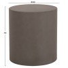 ΤΡΑΠΕΖΙ ΒΟΗΘΗΤΙΚΟ FIBER CEMENT ΣΤΡΟΓΓΥΛΟ KYOKO HM6592.01 ΓΚΡΙ Φ40x43Υεκ.