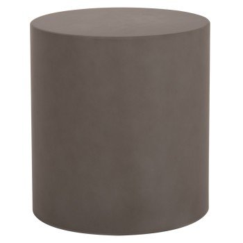 ΤΡΑΠΕΖΙ ΒΟΗΘΗΤΙΚΟ FIBER CEMENT ΣΤΡΟΓΓΥΛΟ KYOKO HM6592.01 ΓΚΡΙ Φ40x43Υεκ.
