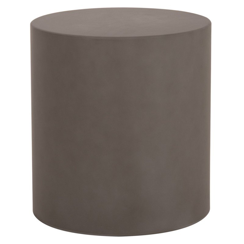 ΤΡΑΠΕΖΙ ΒΟΗΘΗΤΙΚΟ FIBER CEMENT ΣΤΡΟΓΓΥΛΟ KYOKO HM6592.01 ΓΚΡΙ Φ40x43Υεκ.