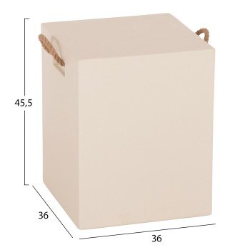 ΣΚΑΜΠΟ ΤΕΤΡΑΓΩΝΟ FIBER CEMENT ΜΕ ΧΕΡΟΥΛΙΑ ZAK HM6581.02 ΣΕ ΜΠΕΖ 36x36x45,5Υεκ