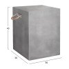 ΣΚΑΜΠΟ ΤΕΤΡΑΓΩΝΟ FIBER CEMENT ΜΕ ΧΕΡΟΥΛΙΑ ZAK HM6581.01 ΣΕ ΓΚΡΙ 36x36x45.5Υεκ