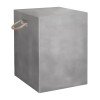 ΣΚΑΜΠΟ ΤΕΤΡΑΓΩΝΟ FIBER CEMENT ΜΕ ΧΕΡΟΥΛΙΑ ZAK HM6581.01 ΣΕ ΓΚΡΙ 36x36x45.5Υεκ