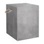 ΣΚΑΜΠΟ ΤΕΤΡΑΓΩΝΟ FIBER CEMENT ΜΕ ΧΕΡΟΥΛΙΑ ZAK HM6581.01 ΣΕ ΓΚΡΙ 36x36x45.5Υεκ