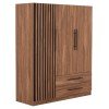 ΝΤΟΥΛΑΠΑ 3ΦΥΛΛΗ ΜΕ 2 ΣΥΡΤΑΡΙΑ HARRY HM18390.01 ΜΕΛΑΜΙΝΗ ΦΥΣΙΚΟ & ΜΑΥΡΟ 150x55x180Υεκ