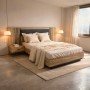 ΚΡΕΒΑΤΙ ΜΕ ΚΟΜΟΔΙΝΑ HARRY HM750.01 ΜΕΛΑΜΙΝΗ ΣΕ ΣΚΟΥΡΟ ΦΥΣΙΚΟ/ΜΑΥΡΟ--ΓΙΑ 160x200εκ