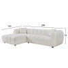 ΚΑΝΑΠΕΣ ΓΩΝΙΑ (ΑΡΙΣΤΕΡΗ) LYKKE HM3326.02L ΕΚΡΟΥ ΥΦΑΣΜΑ 280x89-165(η γωνία)x70Υεκ