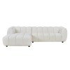 ΚΑΝΑΠΕΣ ΓΩΝΙΑ (ΑΡΙΣΤΕΡΗ) LYKKE HM3326.02L ΕΚΡΟΥ ΥΦΑΣΜΑ 280x89-165(η γωνία)x70Υεκ