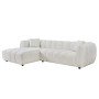 ΚΑΝΑΠΕΣ ΓΩΝΙΑ (ΑΡΙΣΤΕΡΗ) LYKKE HM3326.02L ΕΚΡΟΥ ΥΦΑΣΜΑ 280x89-165(η γωνία)x70Υεκ