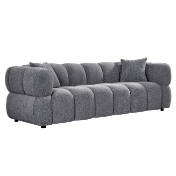 ΚΑΝΑΠΕΣ 3-ΘΕΣΙΟΣ NORIKA HM3331.01 ΓΚΡΙ ΥΦΑΣΜΑ 220x88x85Υεκ.