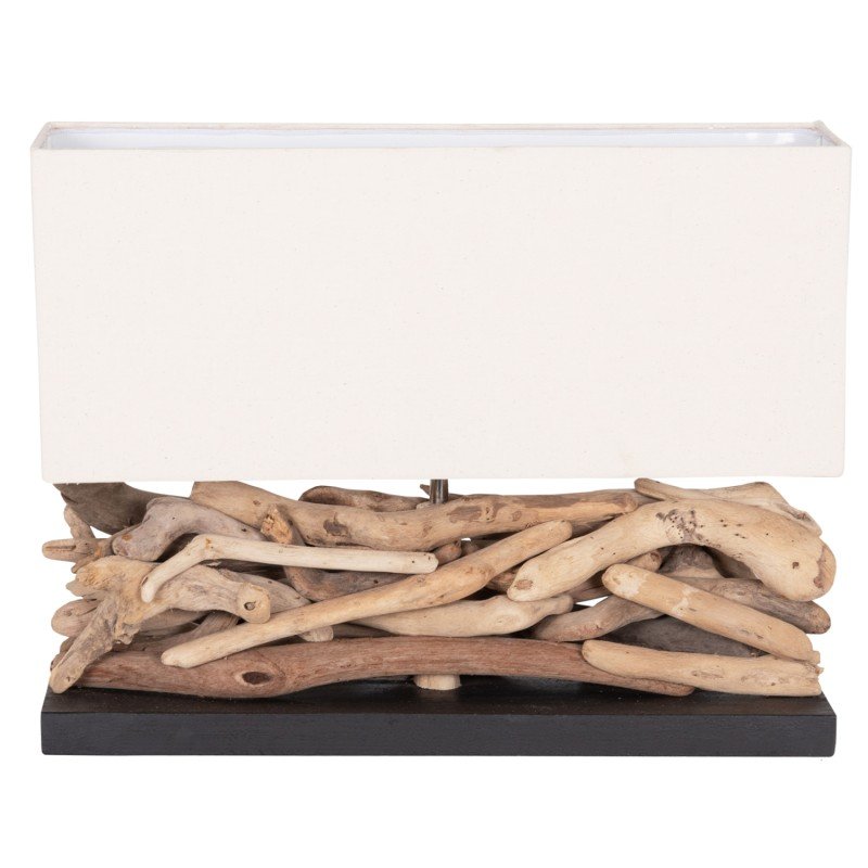 ΕΠΙΤΡΑΠΕΖΙΟ ΟΡΘΟΓΩΝΙΟ ΦΩΤΙΣΤΙΚΟ TWIGGY HM4432 DRIFTWOOD & ΛΕΥΚΟ ΚΑΠΕΛΟ 50x16,5x38Υεκ.