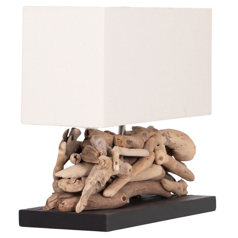 ΕΠΙΤΡΑΠΕΖΙΟ ΟΡΘΟΓΩΝΙΟ ΦΩΤΙΣΤΙΚΟ TWIGGY HM4432 DRIFTWOOD & ΛΕΥΚΟ ΚΑΠΕΛΟ 50x16,5x38Υεκ.