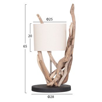 ΕΠΙΤΡΑΠΕΖΙΟ ΦΩΤΙΣΤΙΚΟ BRAMBLE HM4873 DRIFTWOOD & ΛΕΥΚΟ ΚΑΠΕΛΟ Φ28x65Υεκ.
