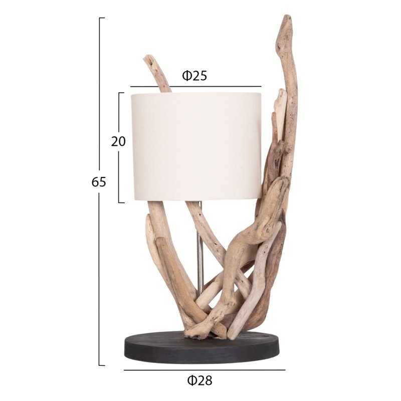 ΕΠΙΤΡΑΠΕΖΙΟ ΦΩΤΙΣΤΙΚΟ BRAMBLE HM4873 DRIFTWOOD & ΛΕΥΚΟ ΚΑΠΕΛΟ Φ28x65Υεκ.