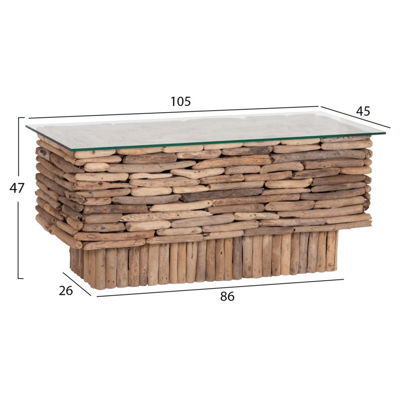 ΤΡΑΠΕΖΙ ΣΑΛΟΝΙΟΥ ΟΡΘΟΓΩΝΙΟ SPARROW HM18366 DRIFTWOOD--ΓΥΑΛΙ 105x45x47Υεκ. ΤΡΑΠΕΖΙ ΣΑΛΟΝΙΟΥ ΟΡΘΟΓΩΝΙΟ SPARROW HM18366 DRIFTWOOD--ΓΥΑΛΙ 105x45x47Υεκ.
