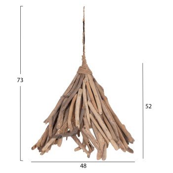 ΦΩΤΙΣΤΙΚΟ ΟΡΟΦΗΣ ΚΡΕΜΑΣΤΟ TREIT HM4875 DRIFTWOOD ΣΕ ΦΥΣΙΚΟ 48x54x52-73Υεκ [1xΕ27]