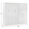 ΝΤΟΥΛΑΠΑ 6ΦΥΛΛΗ BLAKELY HM21235.05 ΜΕΛΑΜΙΝΗ ΧΡΩΜΑ ΛΕΥΚΟ 201x43x181Υεκ