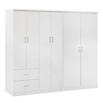 ΝΤΟΥΛΑΠΑ 6ΦΥΛΛΗ BLAKELY HM21235.05 ΜΕΛΑΜΙΝΗ ΧΡΩΜΑ ΛΕΥΚΟ 201x43x181Υεκ