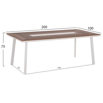ΣΕΤ ΤΡΑΠΕΖΑΡΙΑΣ 7ΤΜΧ MAERLY HM10826.01 ΑΛΟΥΜΙΝΙΟ ΛΕΥΚΟ--POLYWOOD--ΓΚΡΙ ΜΑΞΙΛΑΡΙΑ