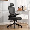 ΚΑΡΕΚΛΑ ΓΡΑΦΕΙΟΥ KESI HM1222.01 ΜΑΥΡO MESH & PP 61x62x125Υεκ.
