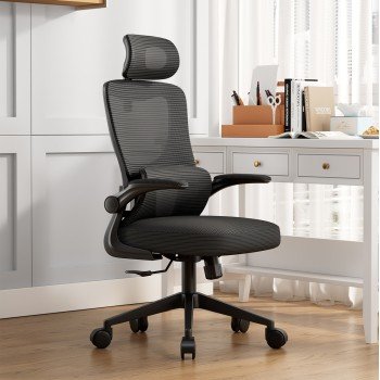 ΚΑΡΕΚΛΑ ΓΡΑΦΕΙΟΥ KESI HM1222.01 ΜΑΥΡO MESH & PP 61x62x125Υεκ.