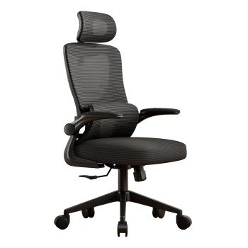 ΚΑΡΕΚΛΑ ΓΡΑΦΕΙΟΥ KESI HM1222.01 ΜΑΥΡO MESH & PP 61x62x125Υεκ.