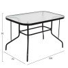 ΣΕΤ ΤΡΑΠΕΖΑΡΙΑΣ 5ΤΜΧ ADAM HM10896.03 ΤΡΑΠΕΖΙ 120x70εκ & 4 ΠΟΛΥΘΡΟΝΕΣ--ΜΑΥΡΟ