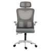 ΚΑΡΕΚΛΑ ΓΡΑΦΕΙΟΥ KESI HM1222.02 ΑΝΟΙΧΤΟ ΓΚΡΙ MESH--ΛΕΥΚΟ PP 52x50x122Υεκ.