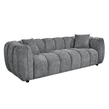 ΚΑΝΑΠΕΣ 3-ΘΕΣΙΟΣ LYKKE HM3323.01 ΓΚΡΙ ΥΦΑΣΜΑ 229x89x70Υεκ