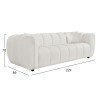 ΚΑΝΑΠΕΣ 3-ΘΕΣΙΟΣ LYKKE HM3323.02 ΕΚΡΟΥ ΥΦΑΣΜΑ 229x89x70Υεκ
