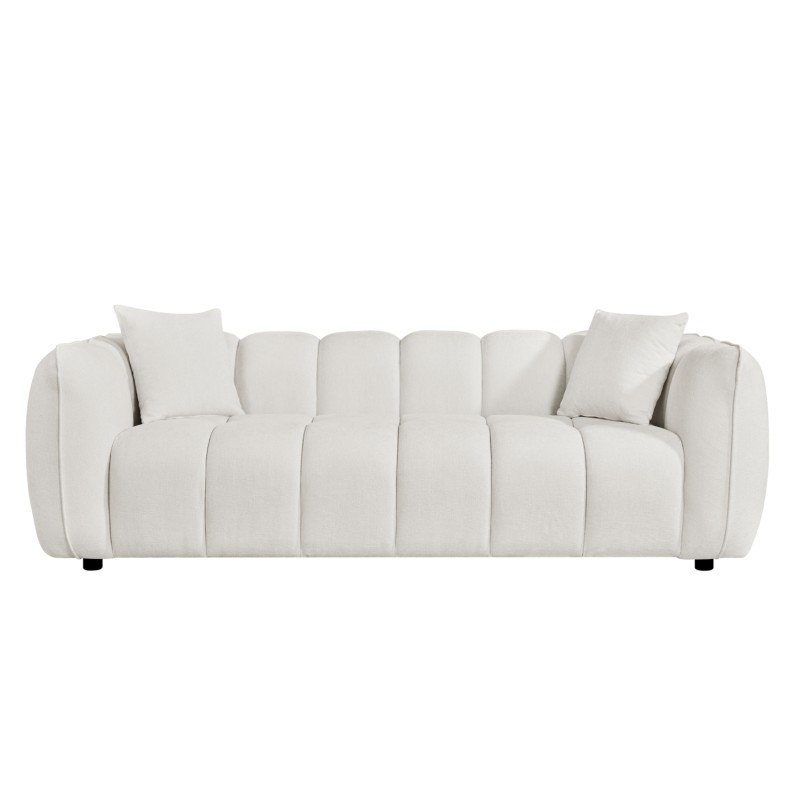 ΚΑΝΑΠΕΣ 3-ΘΕΣΙΟΣ LYKKE HM3323.02 ΕΚΡΟΥ ΥΦΑΣΜΑ 229x89x70Υεκ
