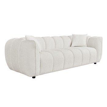 ΚΑΝΑΠΕΣ 3-ΘΕΣΙΟΣ LYKKE HM3323.02 ΕΚΡΟΥ ΥΦΑΣΜΑ 229x89x70Υεκ